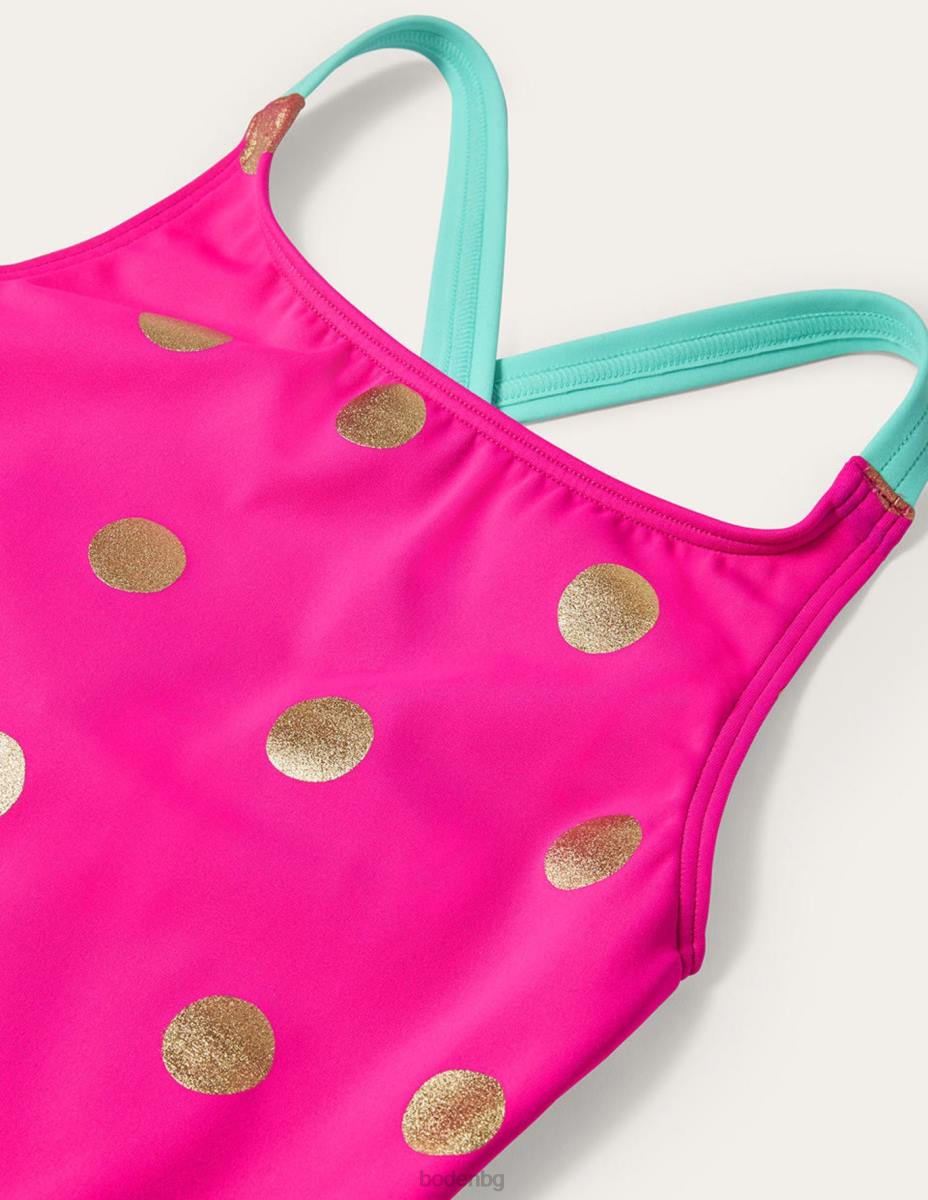 облекло Boden бански с щампа с кръстосана гръб дъга мулти момичета LL68753