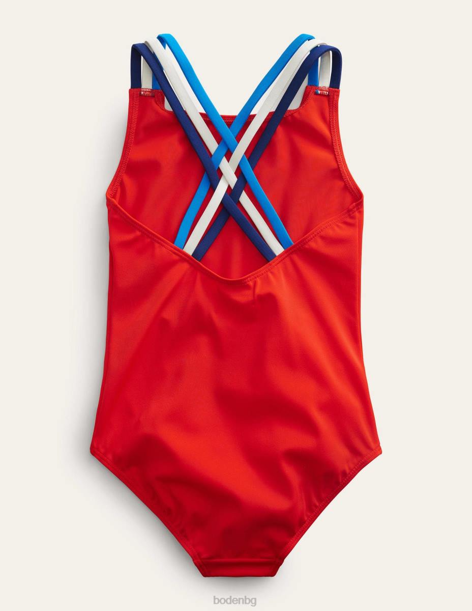 облекло Boden бански Rainbow Cross Back огън момичета LL682920