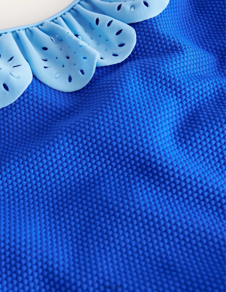 облекло Boden бански костюм broderie с волани кобалт момичета LL683237