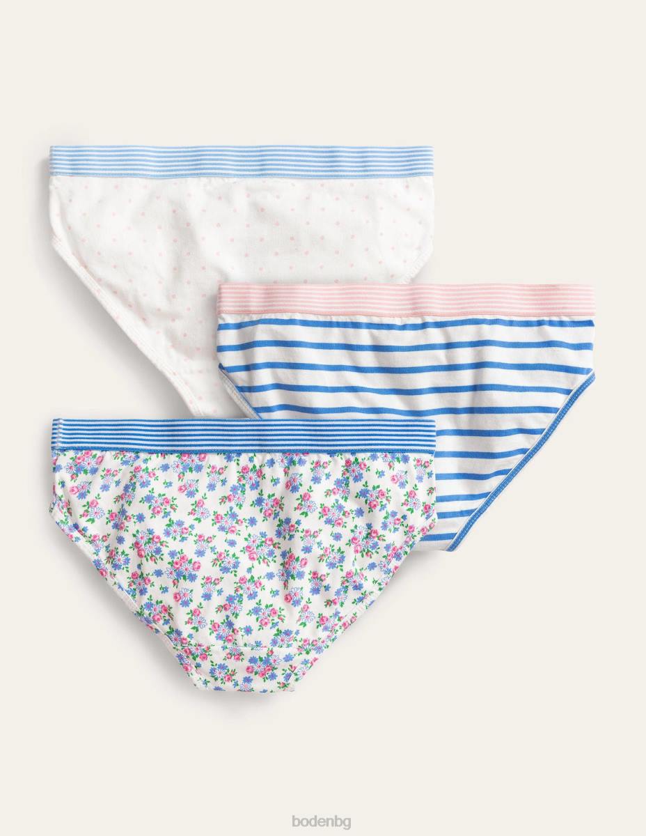 облекло Boden панталони 3 бр мулти флорални момичета LL68837