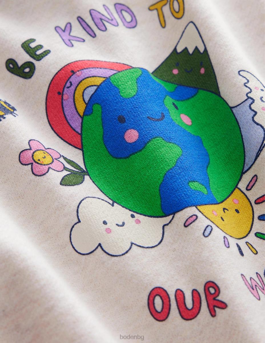 облекло Boden гащеризон с лого от трико овесена каша мергел свят момичета LL683052