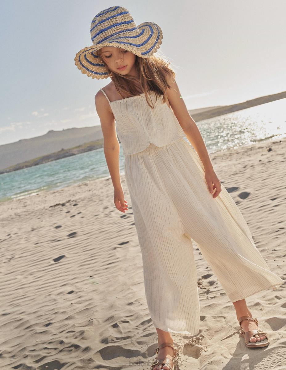 облекло Boden широк гащеризон слонова кост момичета LL683272