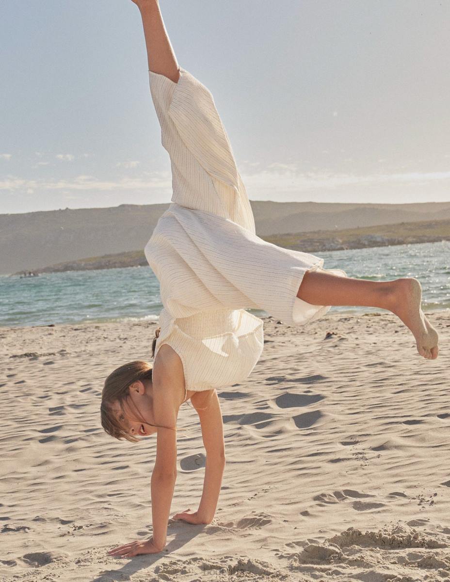 облекло Boden широк гащеризон слонова кост момичета LL683272