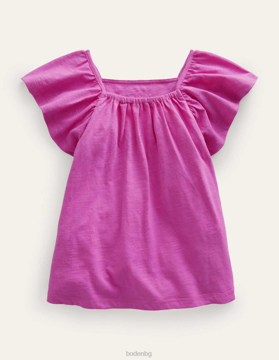 облекло Boden горна част от бродирано трико лъчиста орхидея лилаво момичета LL682855