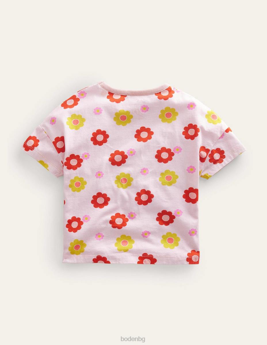 облекло Boden горна част с апликация на трептяща медуза огнено червена медуза момичета LL682872