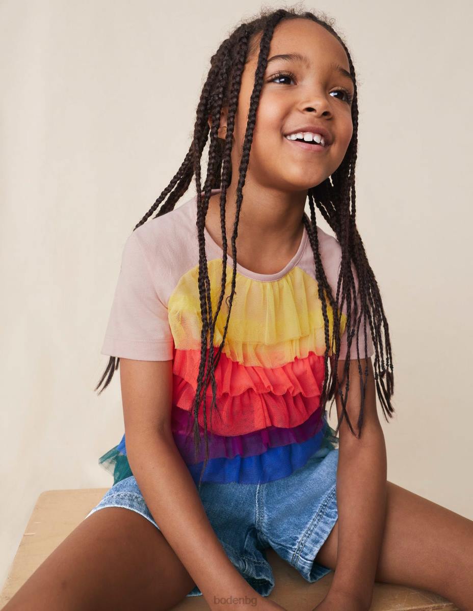 облекло Boden горна част от тюл с волани мулти момичета LL682914