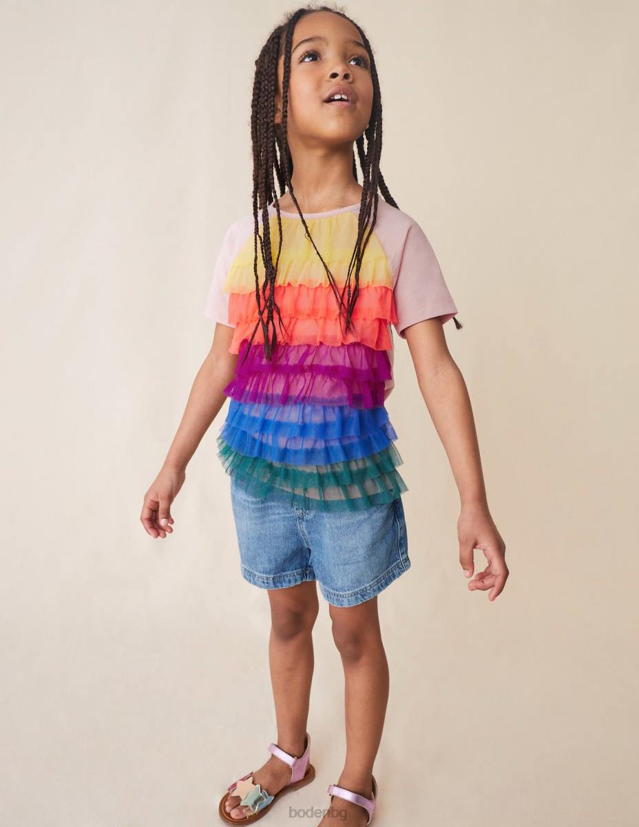 облекло Boden горна част от тюл с волани мулти момичета LL682914