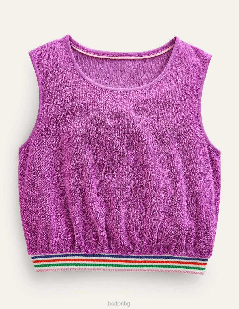 облекло Boden хавлиена жилетка лъчиста орхидея лилаво момичета LL682989