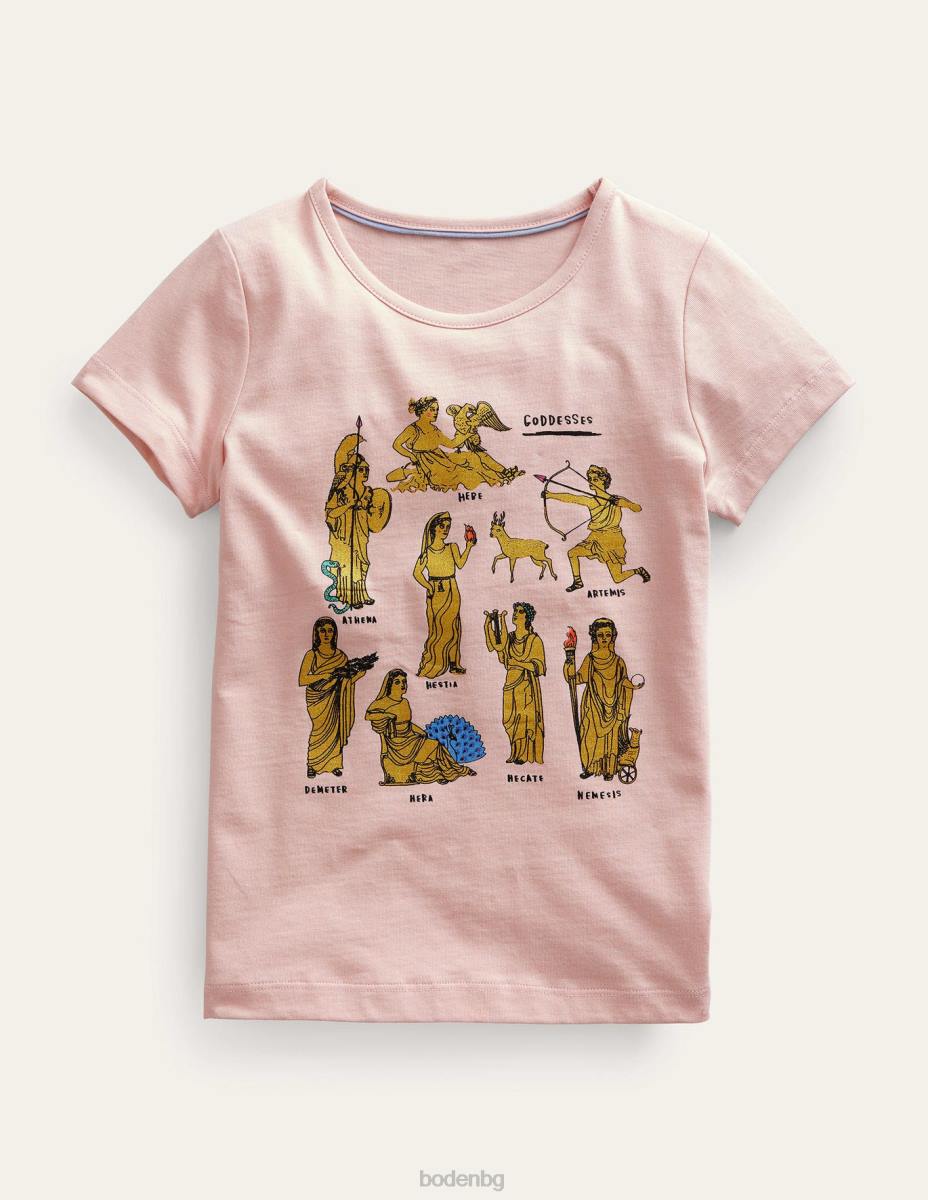 облекло Boden гръцка богиня тениска прованс розово момичета LL683001