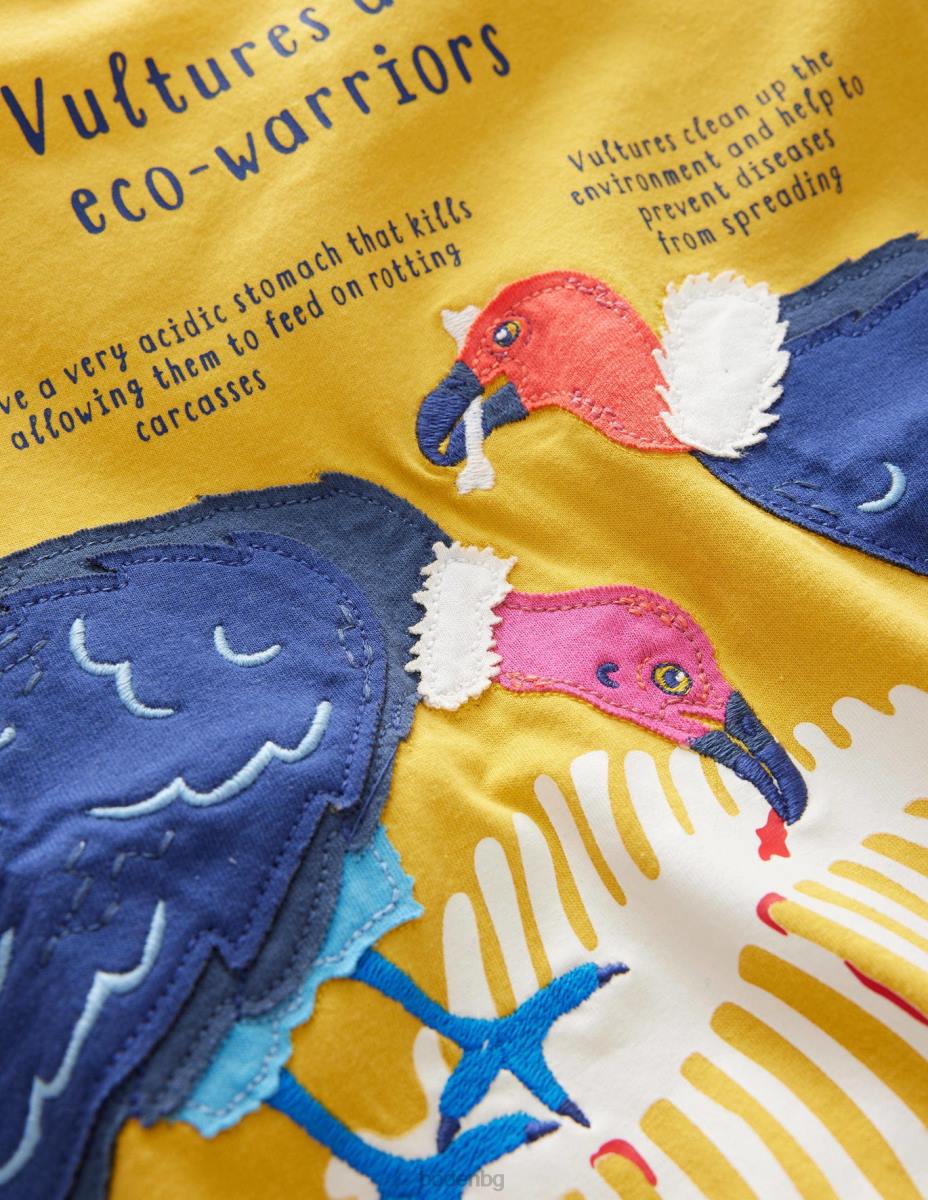 облекло Boden тениска с факти за животните цариградско грозде лешояди момичета LL683038