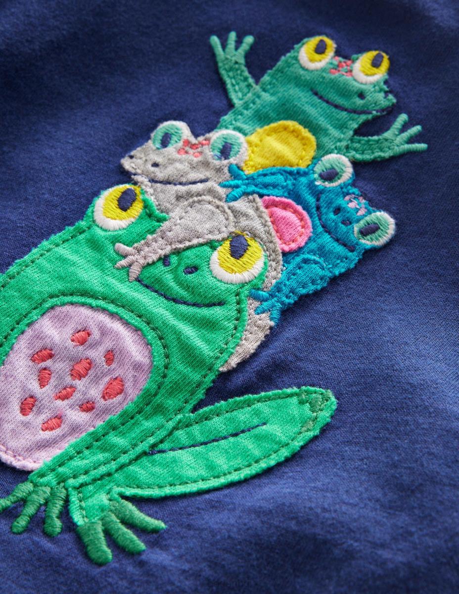 облекло Boden горна и долна част с апликация морска жаба момичета LL683042