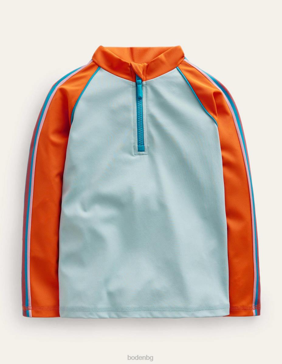 облекло Boden жилетка с половин цип турмалин момичета LL683067