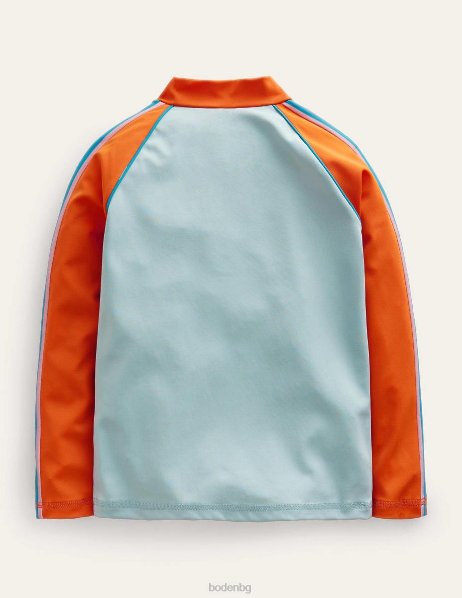 облекло Boden жилетка с половин цип турмалин момичета LL683067