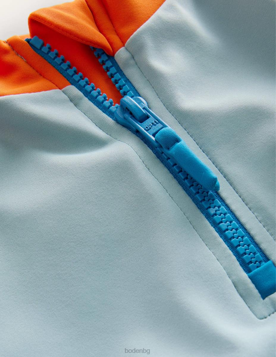 облекло Boden жилетка с половин цип турмалин момичета LL683067