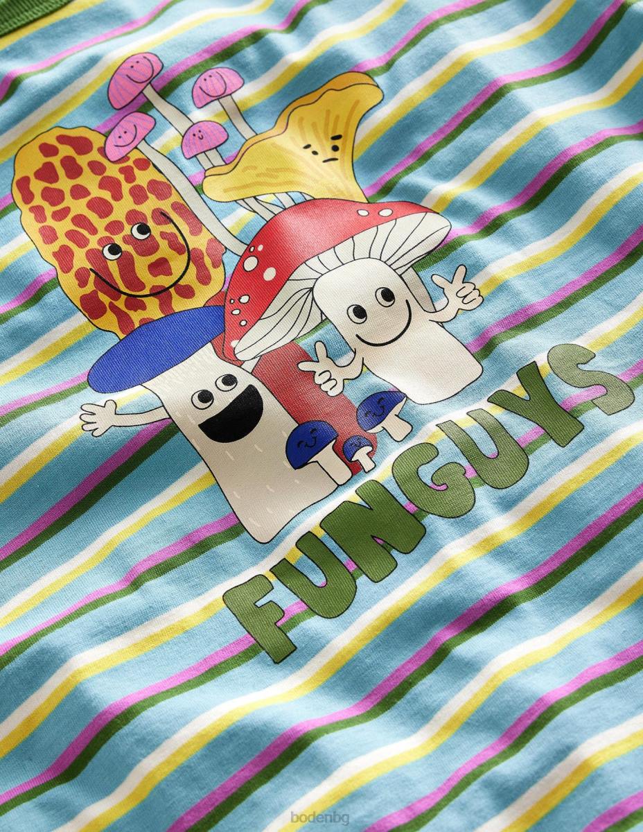 облекло Boden спокойна тениска с щампи много гъба момичета LL683080