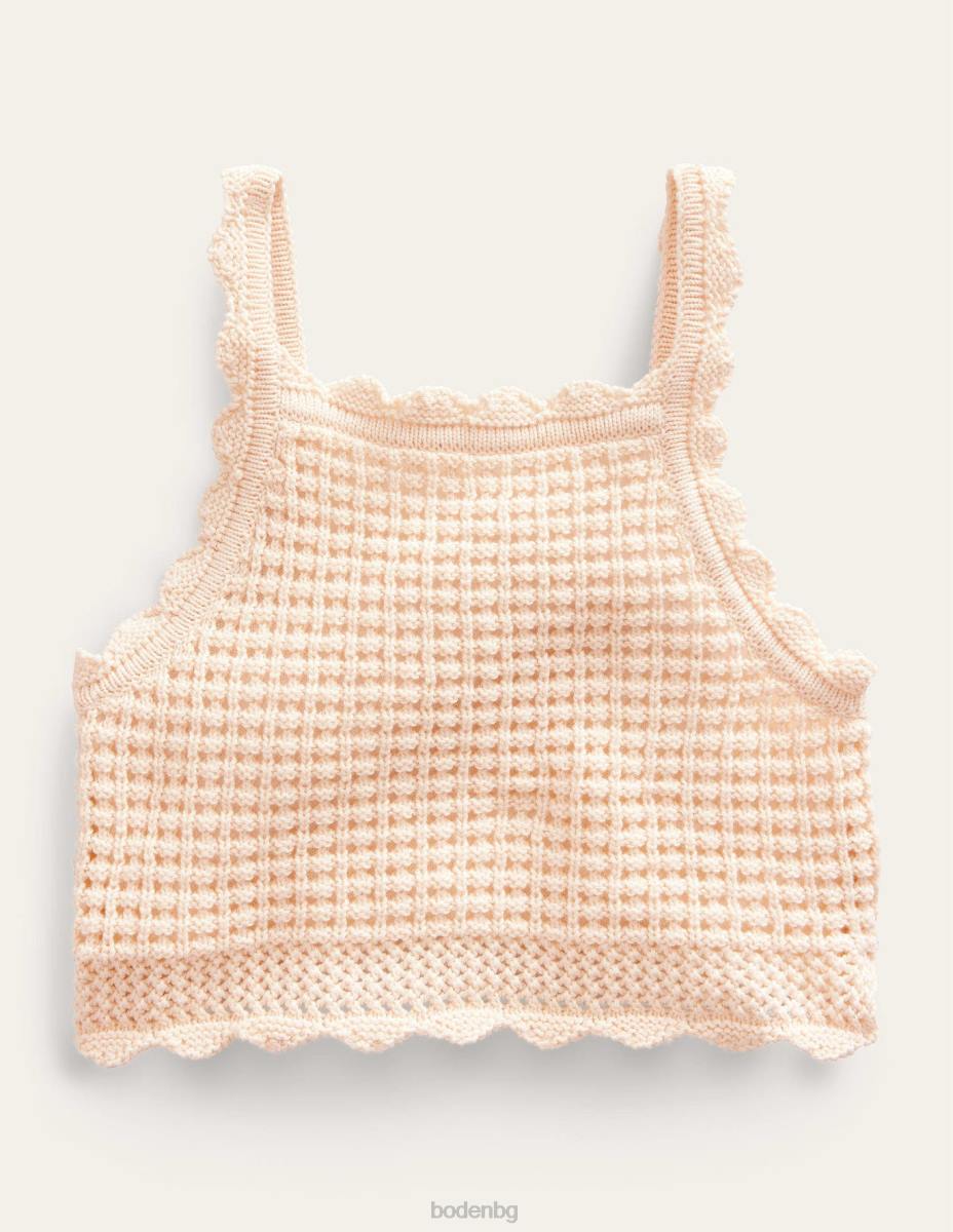 облекло Boden имитация на плетене на една кука дорсет крем момичета LL683085