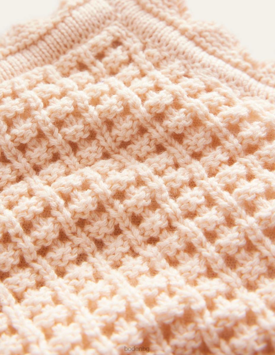 облекло Boden имитация на плетене на една кука дорсет крем момичета LL683085