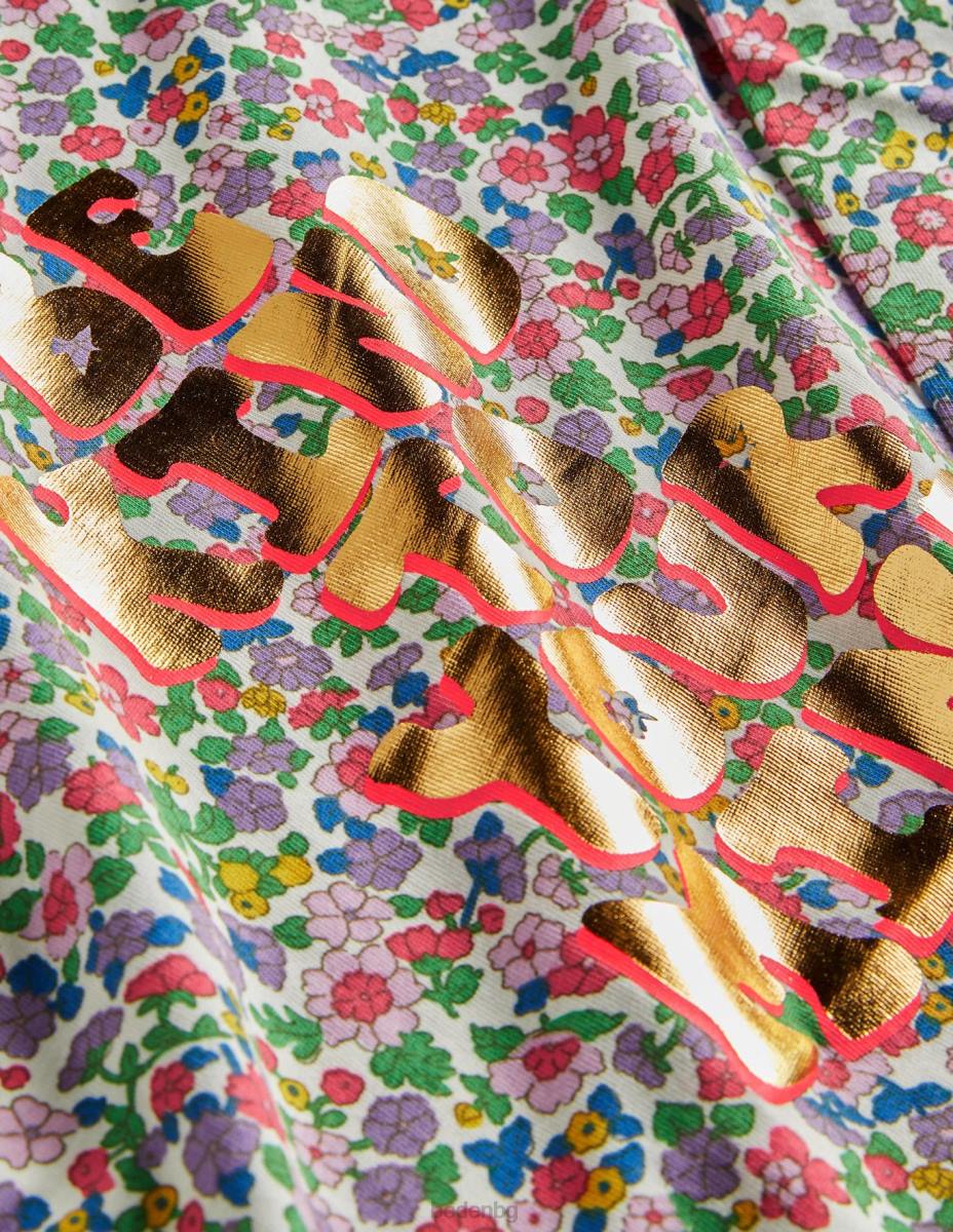 облекло Boden горна част с лого с дълъг ръкав бъди мил цветен момичета LL683099