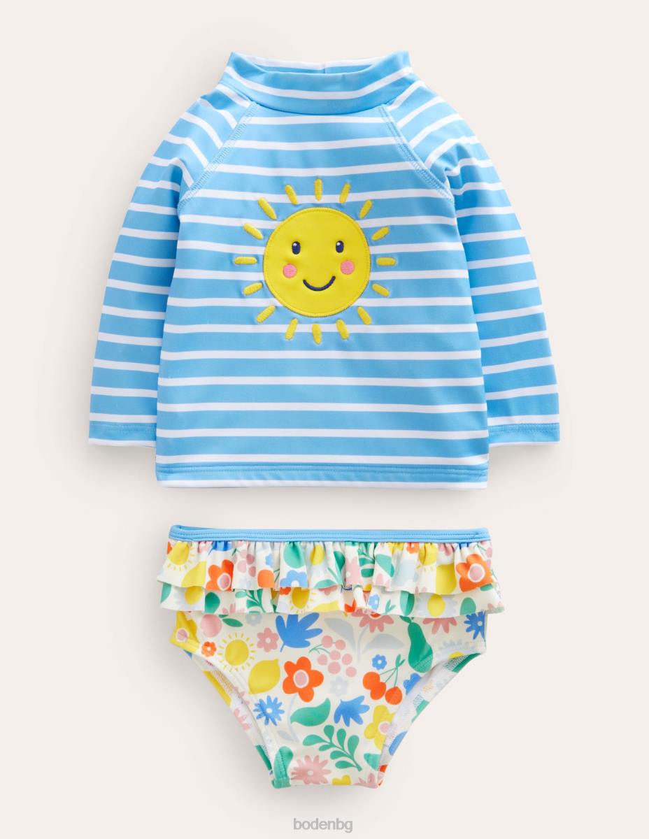 облекло Boden комплект жилетка с волани много празнични цветя момичета LL683112