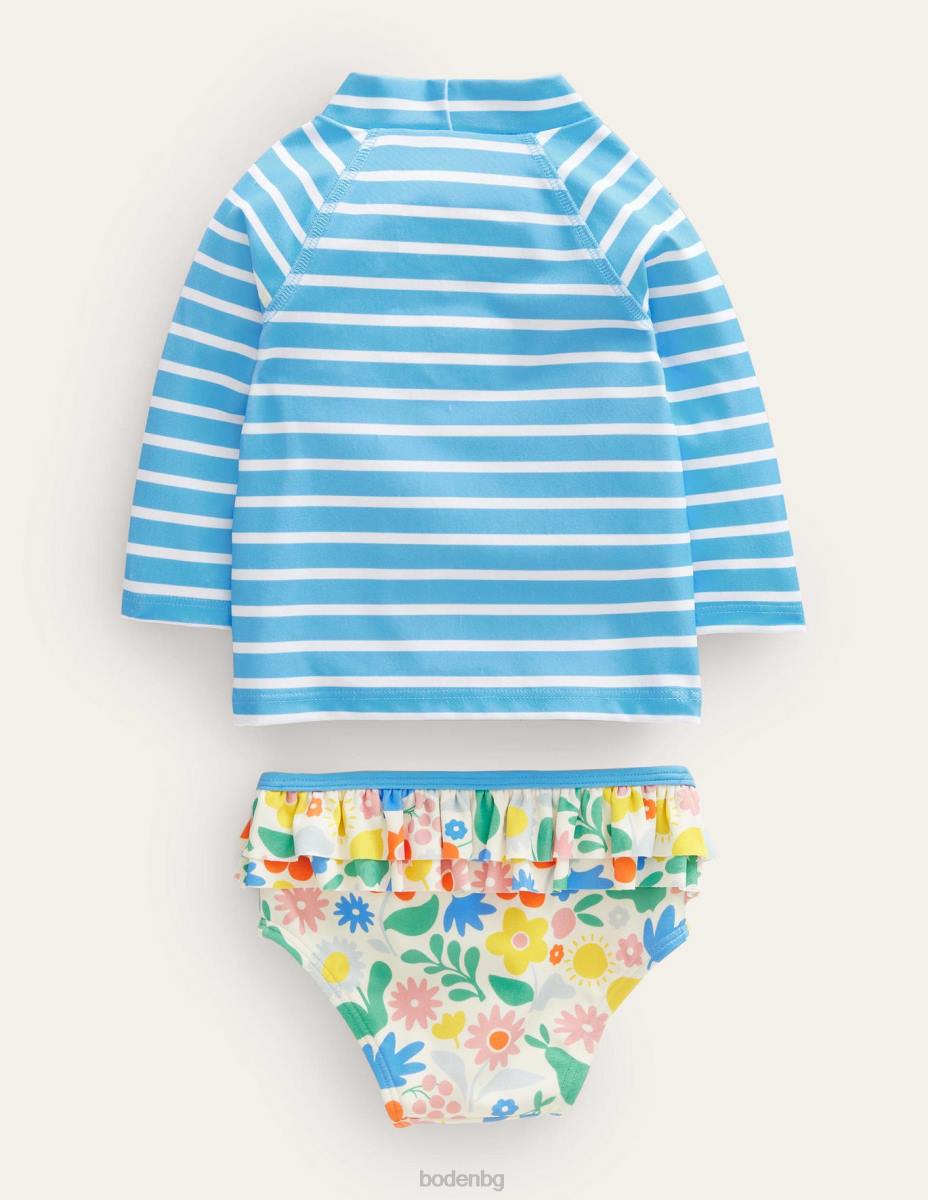 облекло Boden комплект жилетка с волани много празнични цветя момичета LL683112