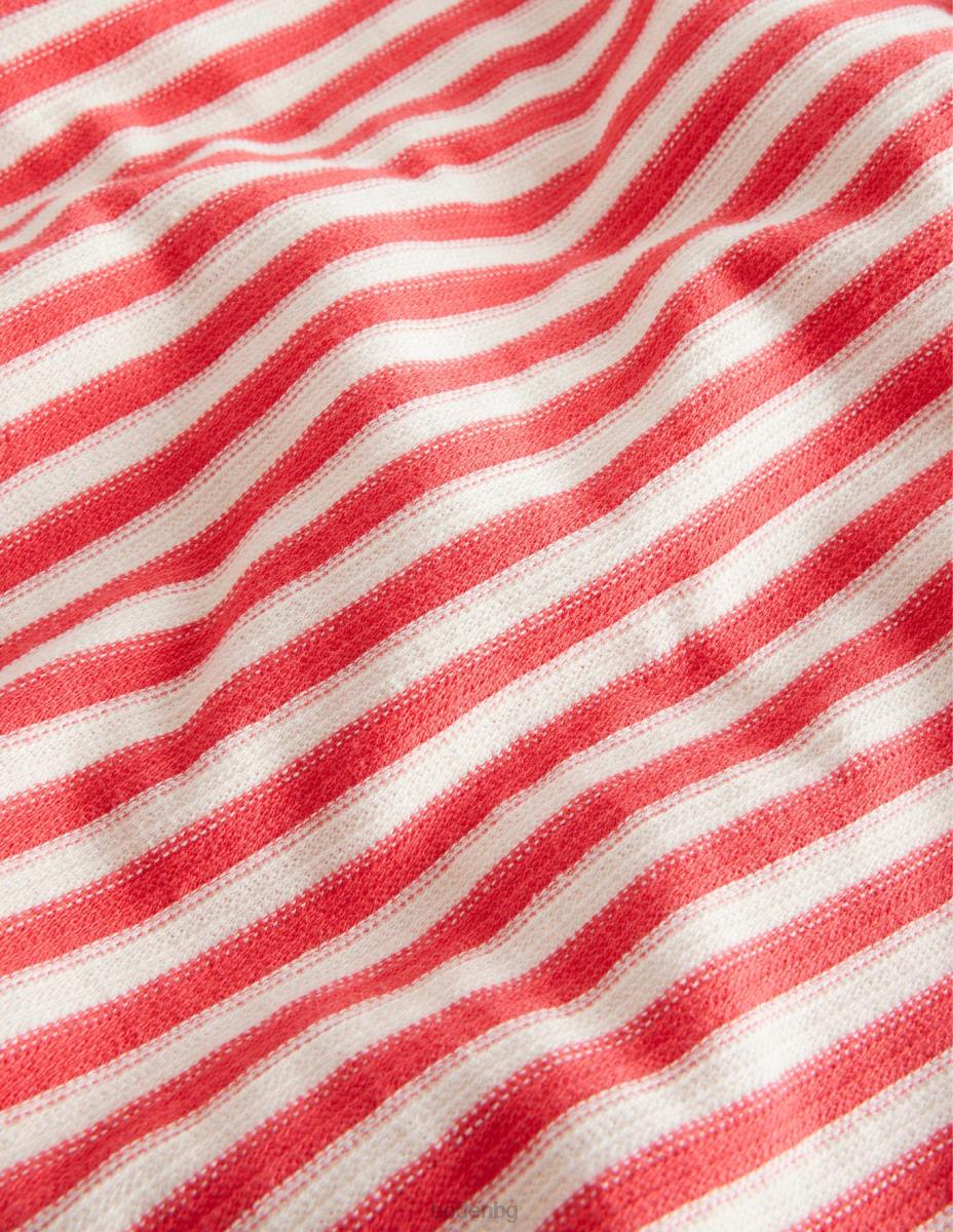 облекло Boden текстура бретон кумкуат оранжево/бяло момичета LL683170