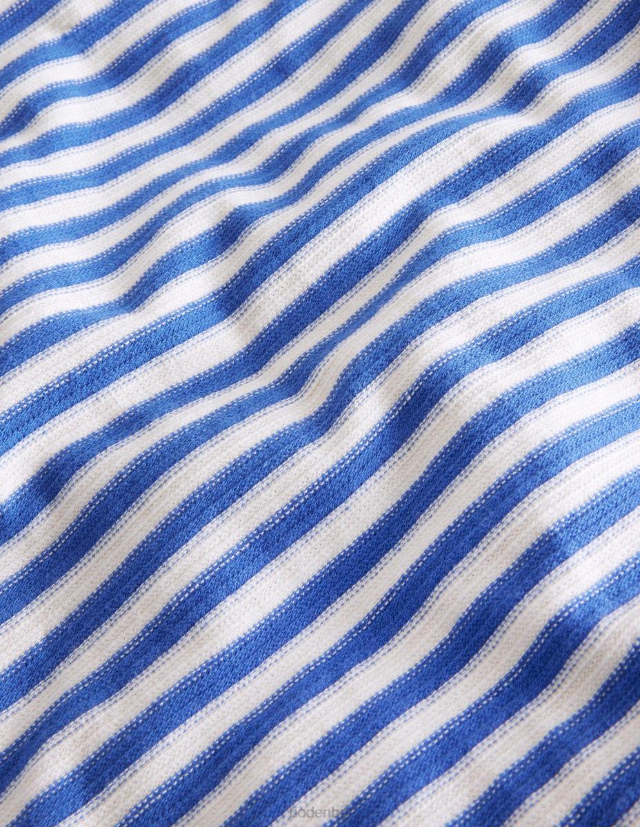 облекло Boden текстура бретон делфт синьо/бяло момичета LL683195