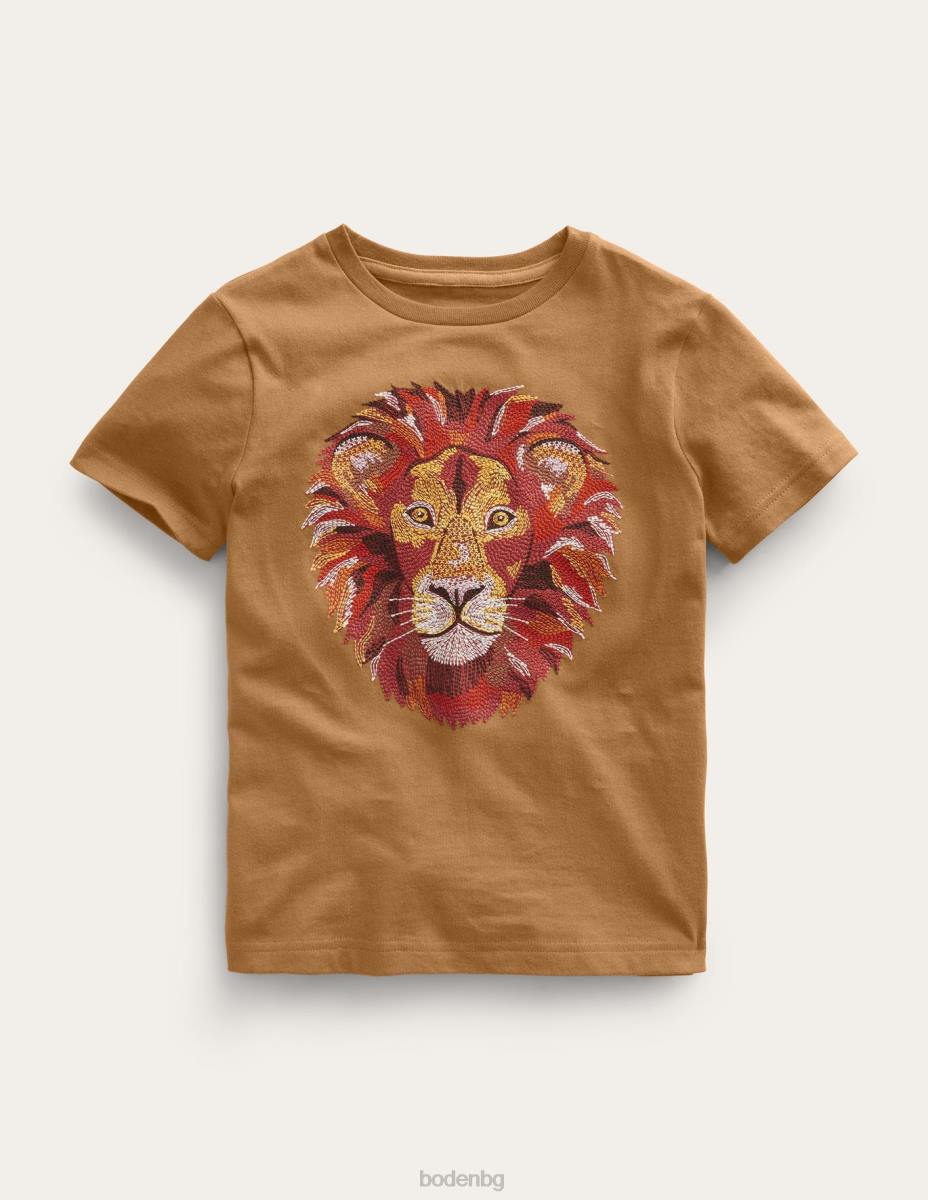 облекло Boden суперстич тениска ирисско кафяво момичета LL683200