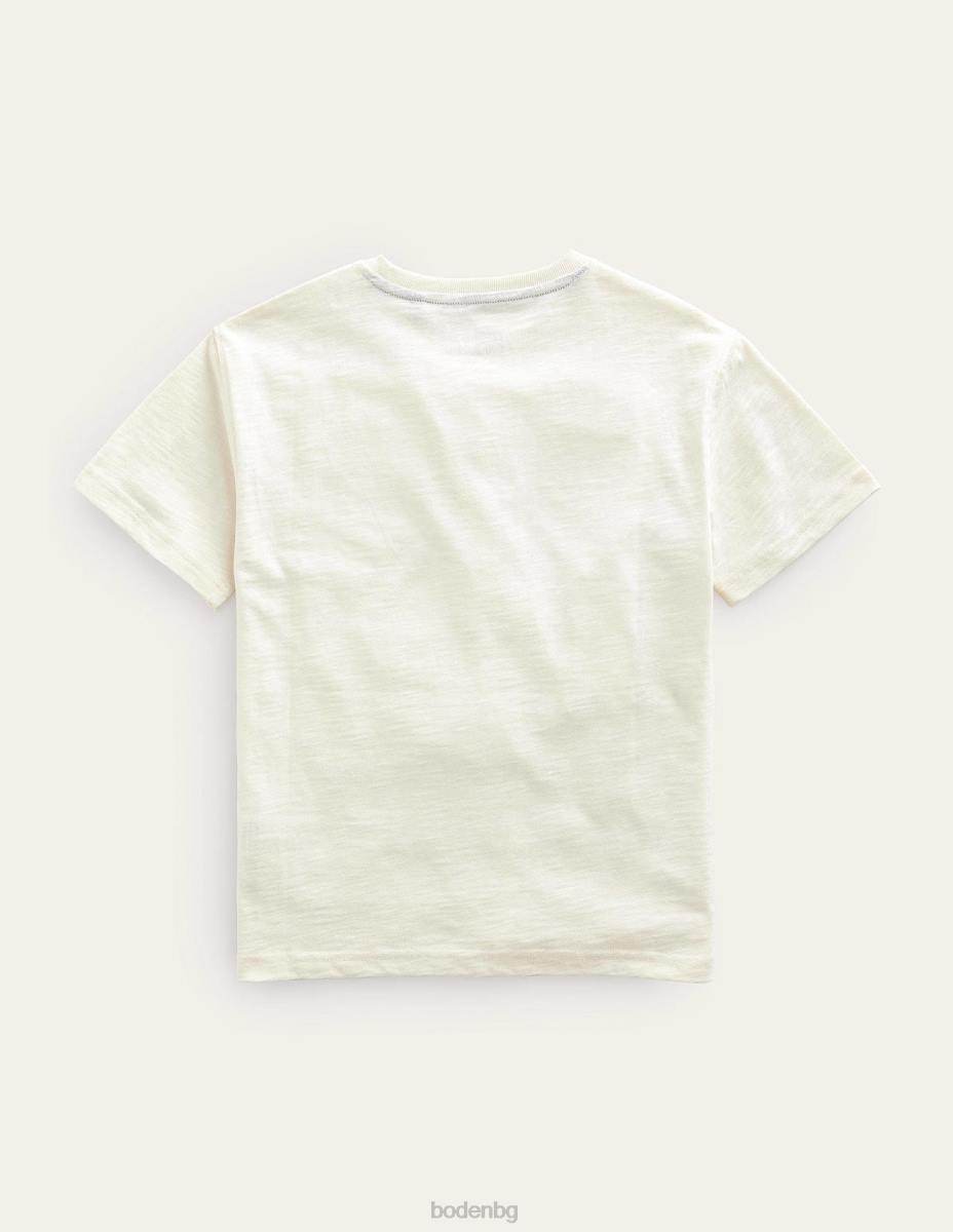 облекло Boden тениска с хумор с принт костенурка с ванилова шушулка момичета LL683202