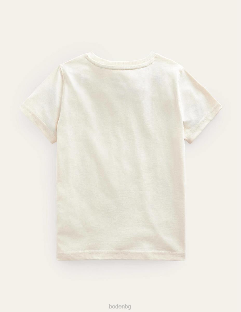 облекло Boden графична образователна тениска скейтъри от шушулка ванилия момичета LL683210