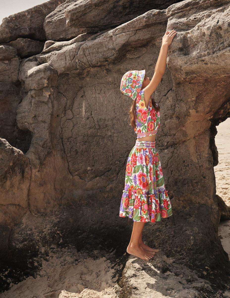 облекло Boden с квадратно деколте много фестивален флорален момичета LL683226