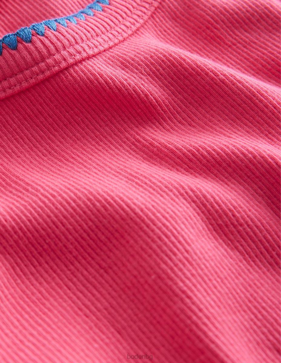 облекло Boden разкроена жилетка близалка розово момичета LL68754