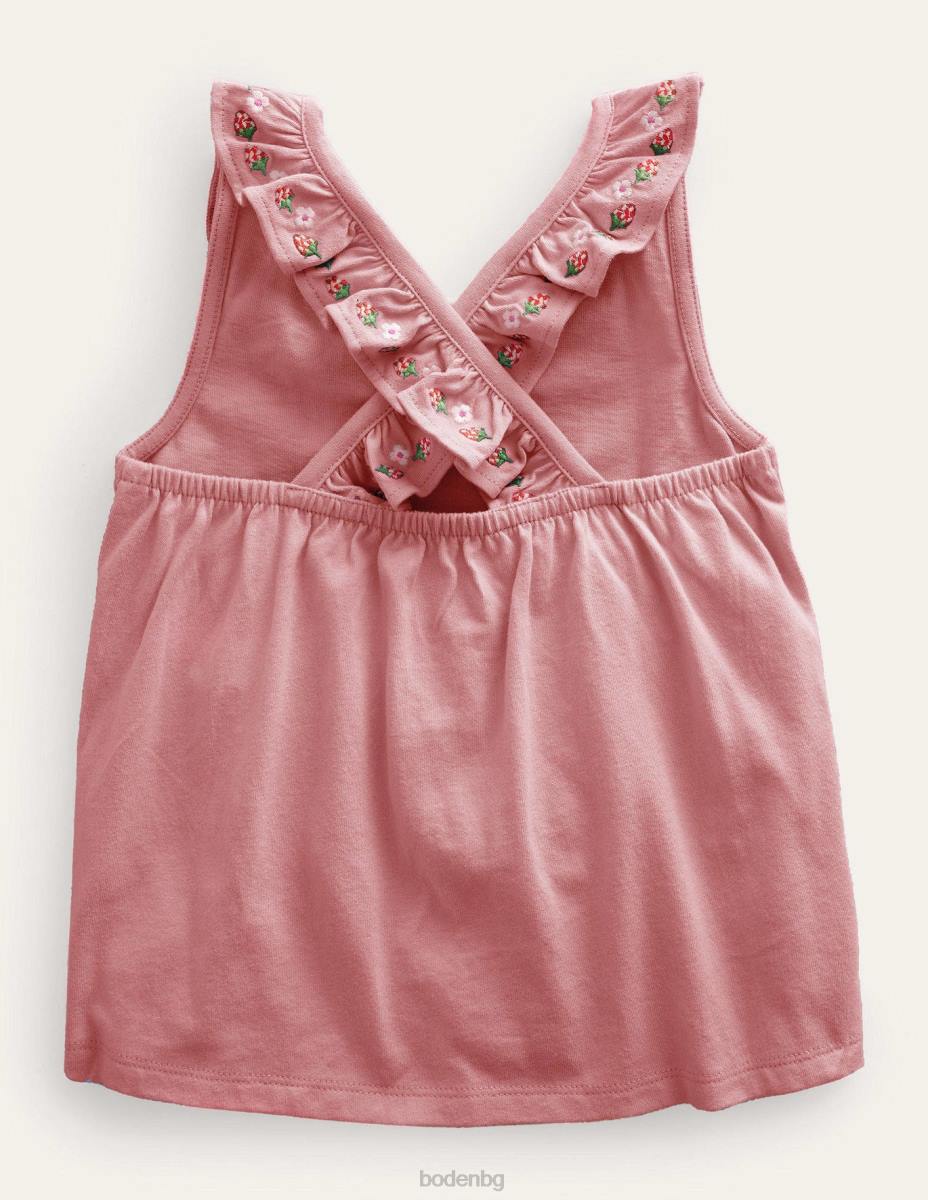 облекло Boden кръстосана жилетка бадемово розово момичета LL68767