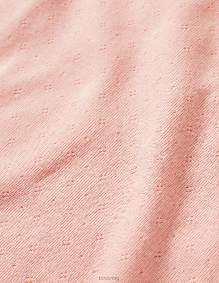 облекло Boden топ с къси ръкави прованс прашно розово момичета LL68768