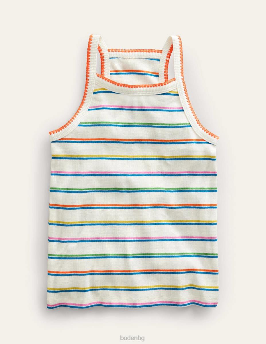 облекло Boden разкроена жилетка ярко венчелистче розово/островно синьо момичета LL68772