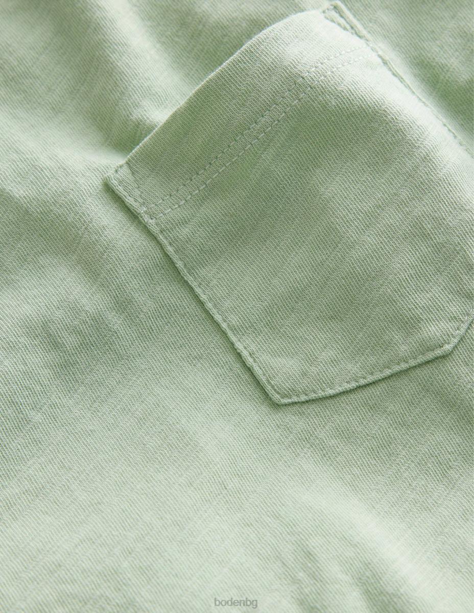 облекло Boden изпрана тениска eau de nil зелено момичета LL683139