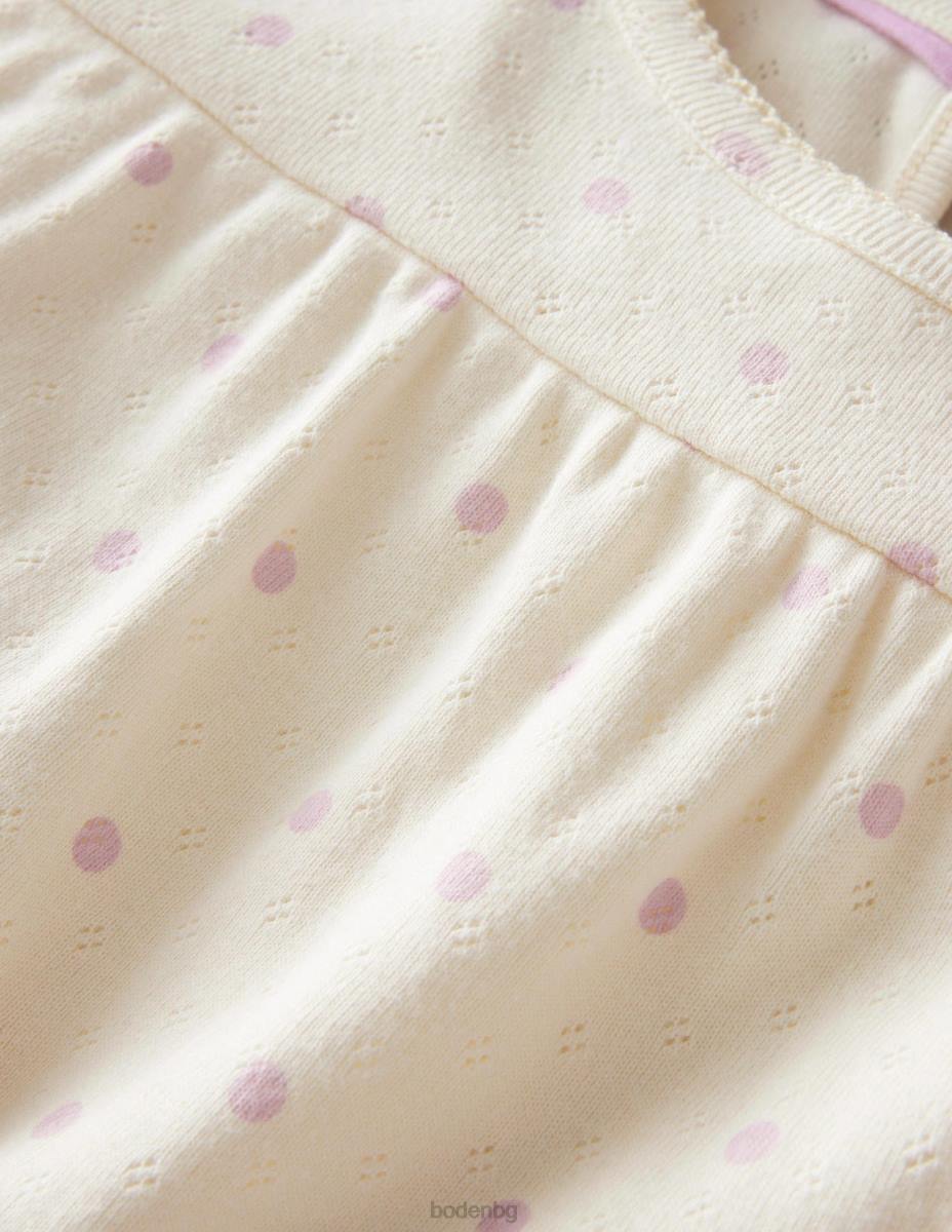 облекло Boden pointelle връх слонова кост момичета LL682938