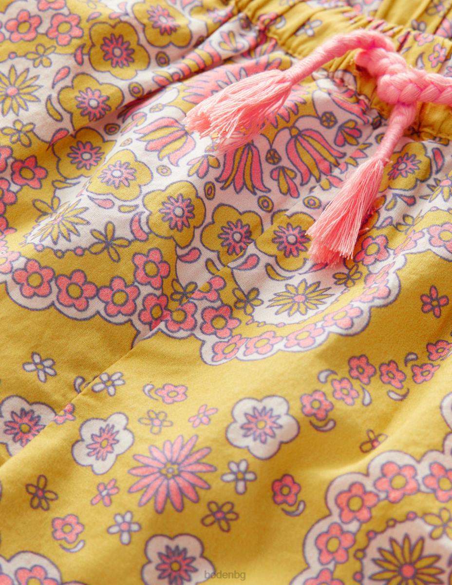 облекло Boden къси панталони с изпъкнал подгъв сладка царевица замаяна маргаритка момичета LL682624