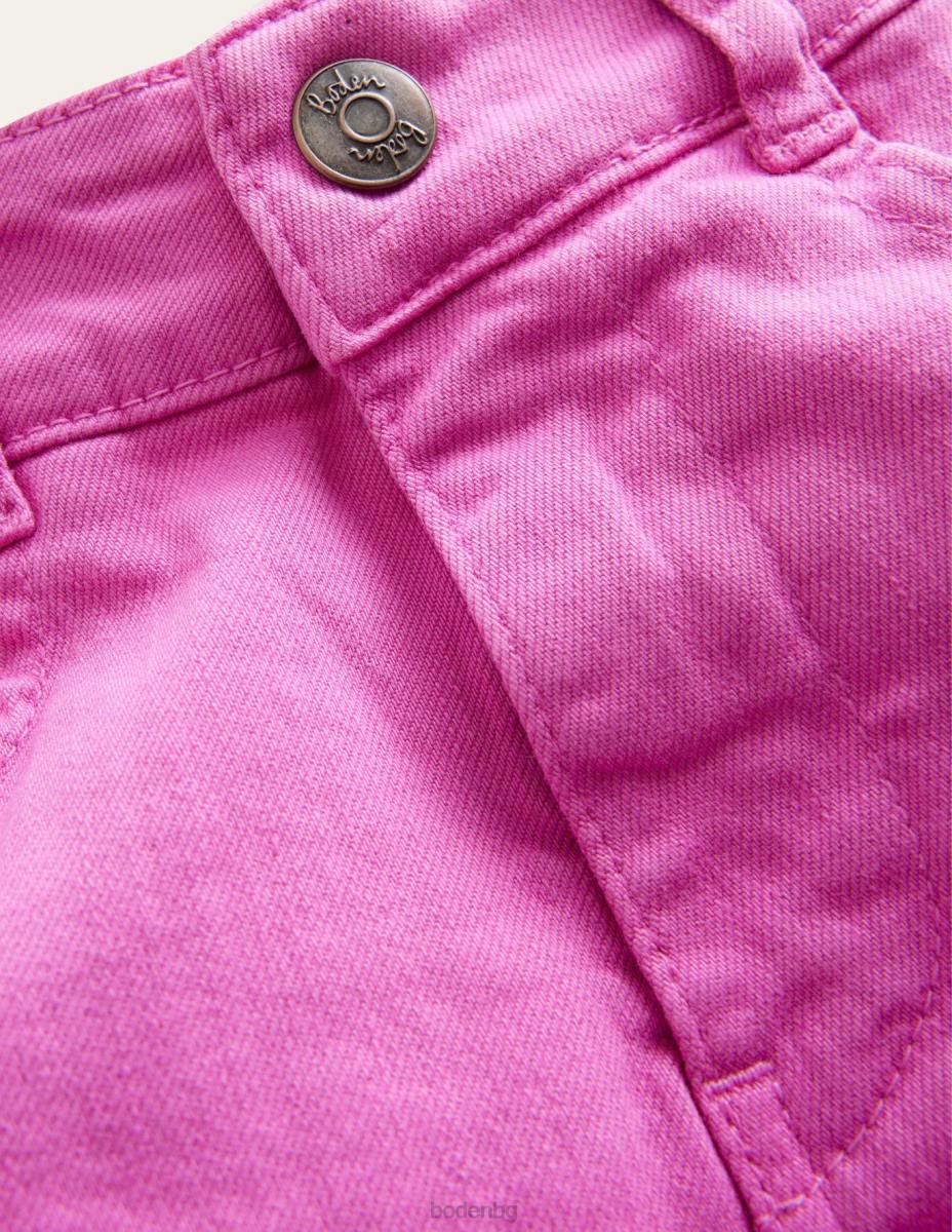 облекло Boden дънкови шорти с висока талия гъделичкано розово момичета LL682699