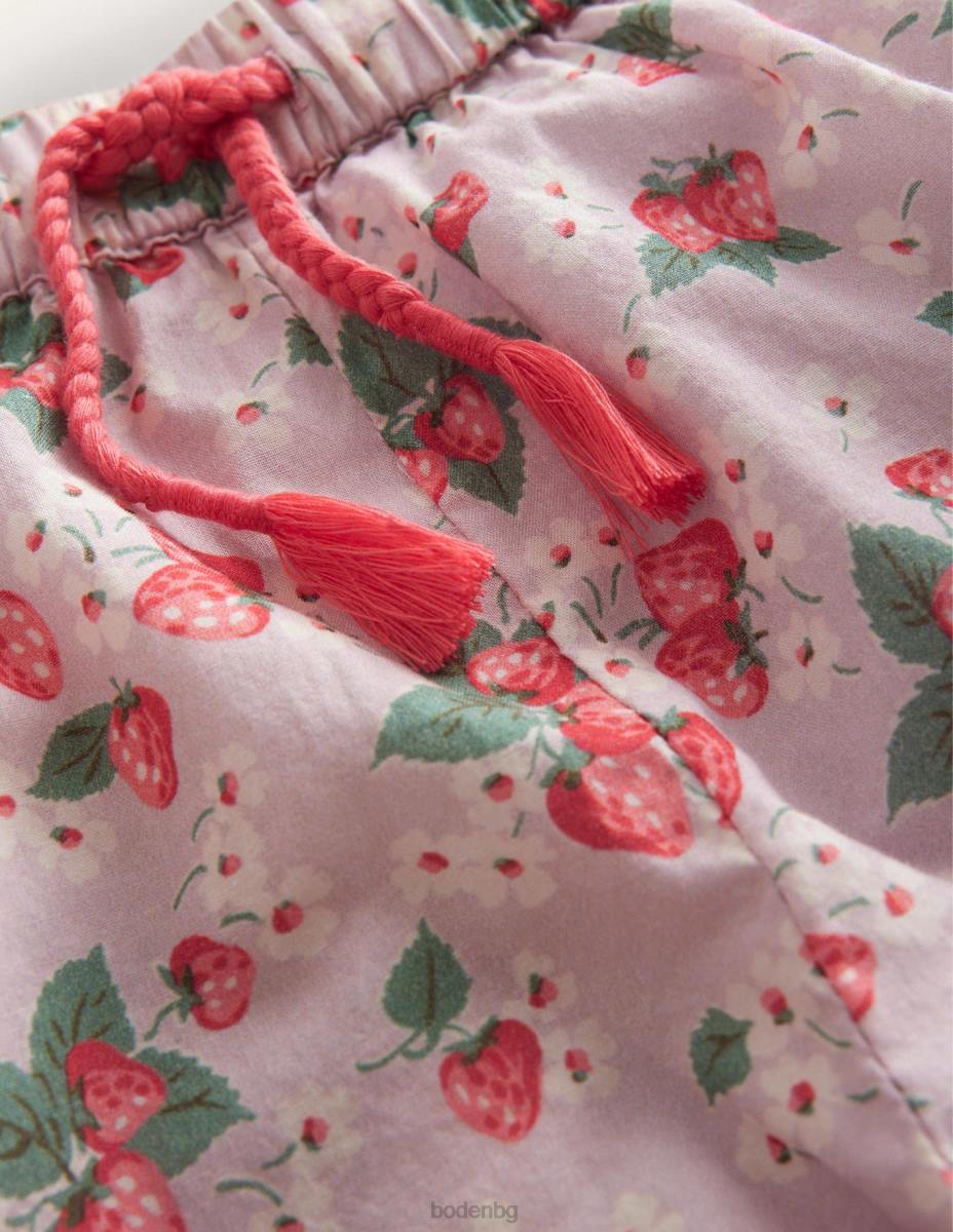 облекло Boden къси панталони с изпъкнал подгъв френска розова ягода момичета LL683233