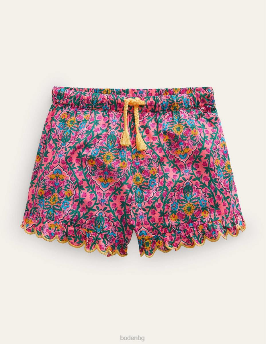облекло Boden къси панталони с изпъкнал подгъв азалия дървена лоза момичета LL68782