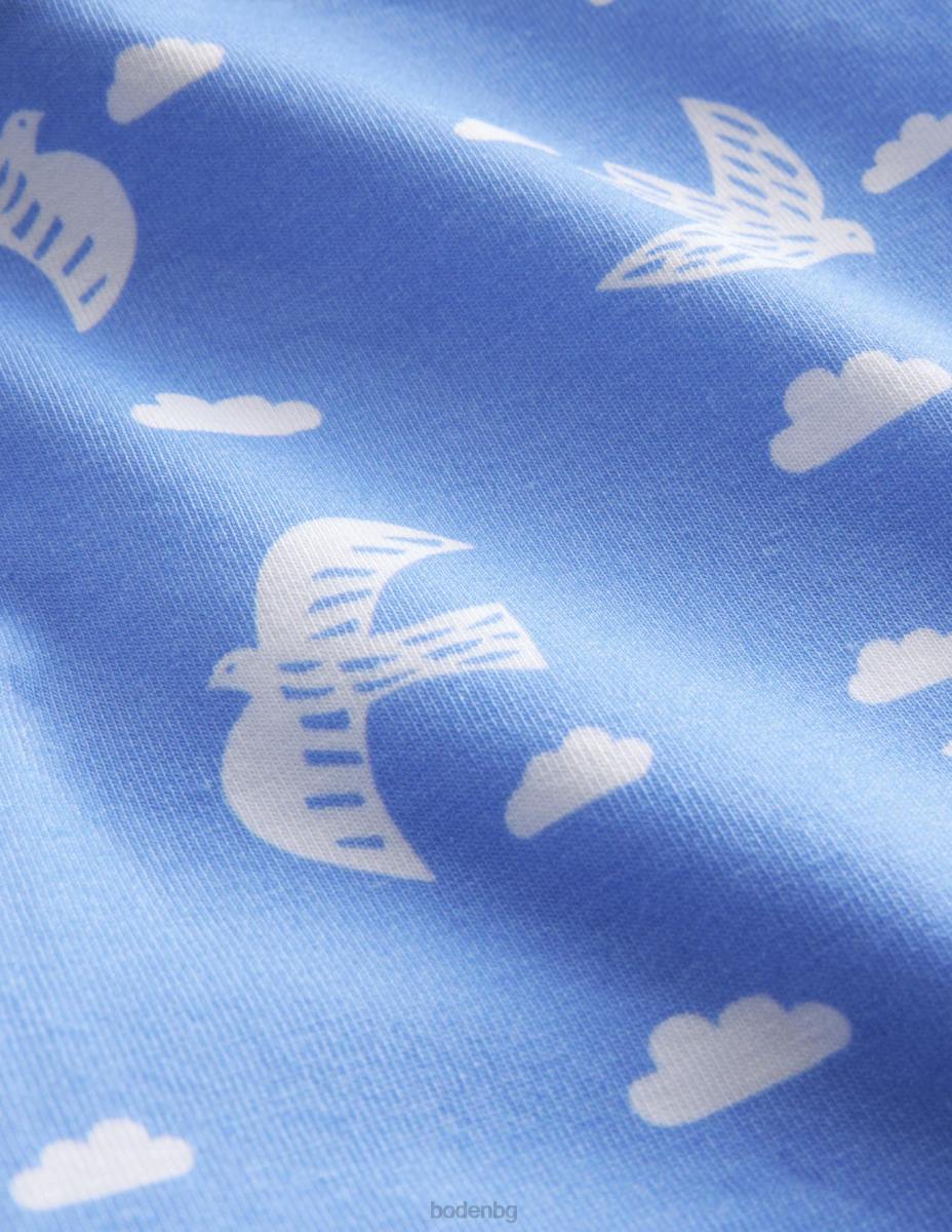 облекло Boden забавни съкратени клинове кабана сини птици момичета LL682850