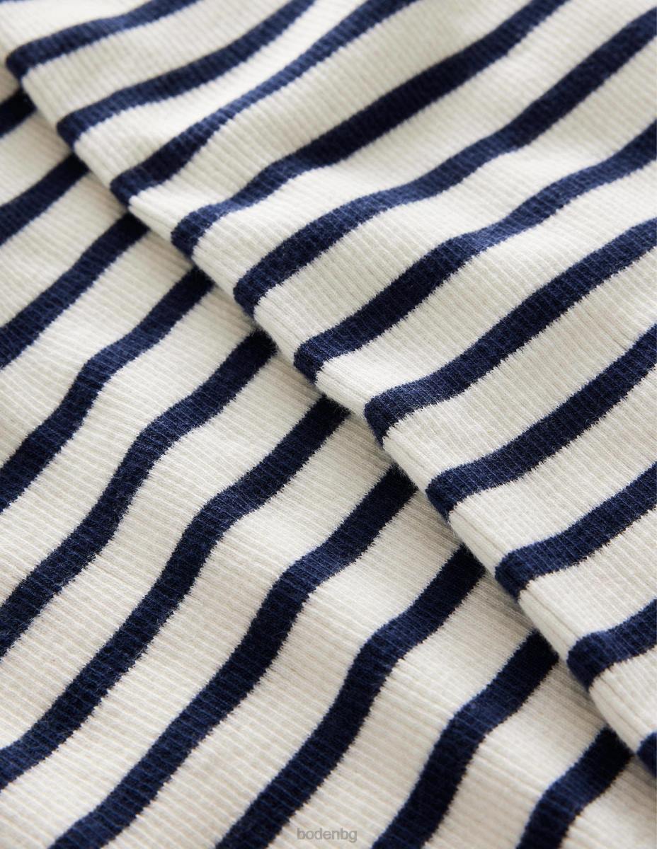 облекло Boden клинове с фланелка слонова кост/морско синьо момичета LL683090