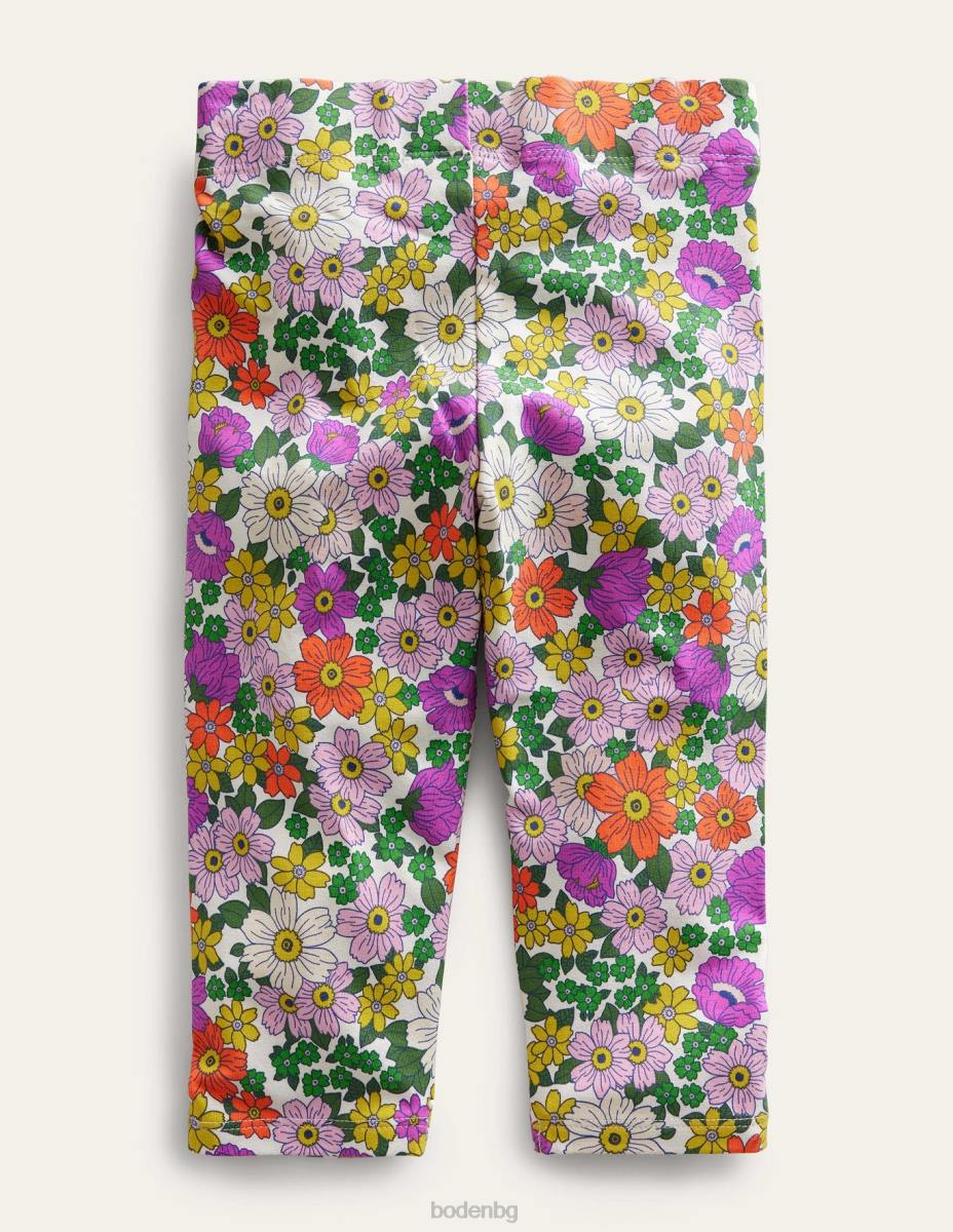 облекло Boden забавни съкратени клинове сияеща флорална орхидея момичета LL683109