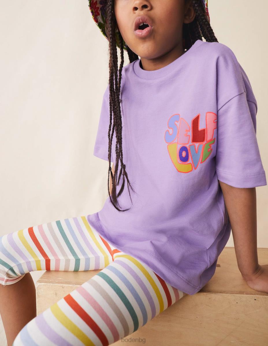 облекло Boden забавни съкратени клинове лютиче жълто/лилаво момичета LL683193