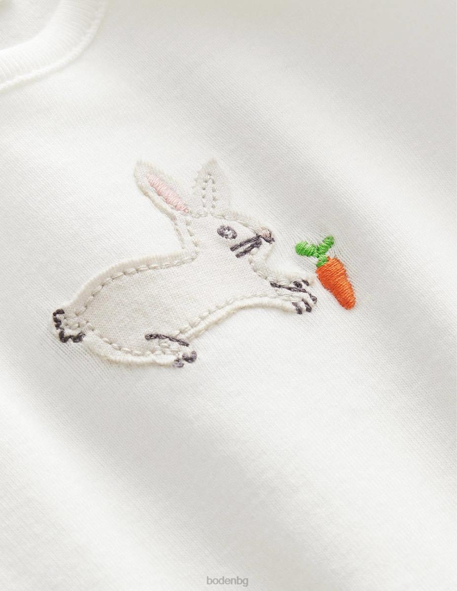 облекло Boden има комплект боди и клин зайче от слонова кост момичета LL683255