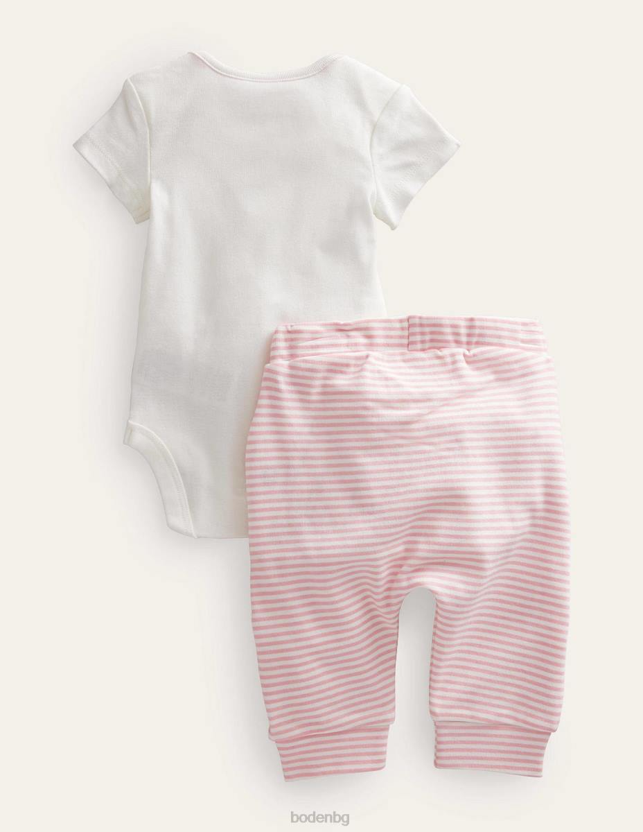 облекло Boden има комплект боди и клин мацки от слонова кост момичета LL683284