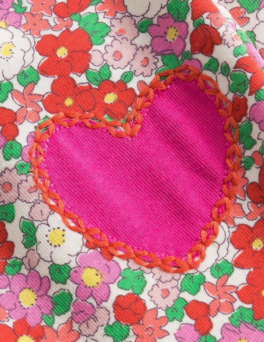 облекло Boden забавни клинове с апликации конфитюр червени цветни сърца момичета LL683301