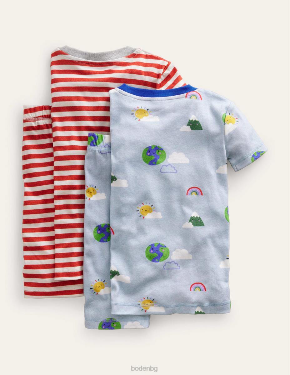 облекло Boden удобна двойна опаковка къса пижама метеорологично време момичета LL682741