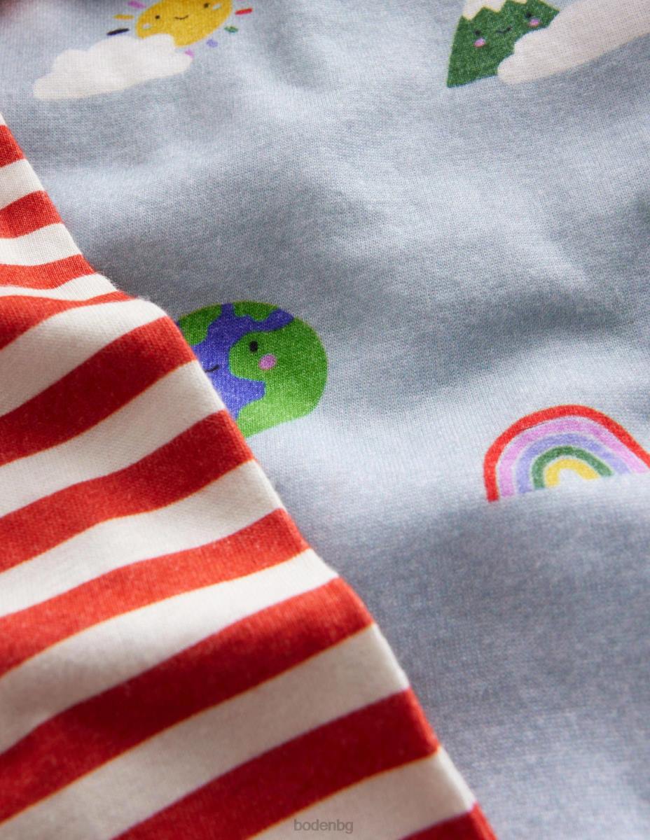 облекло Boden удобна двойна опаковка къса пижама метеорологично време момичета LL682741