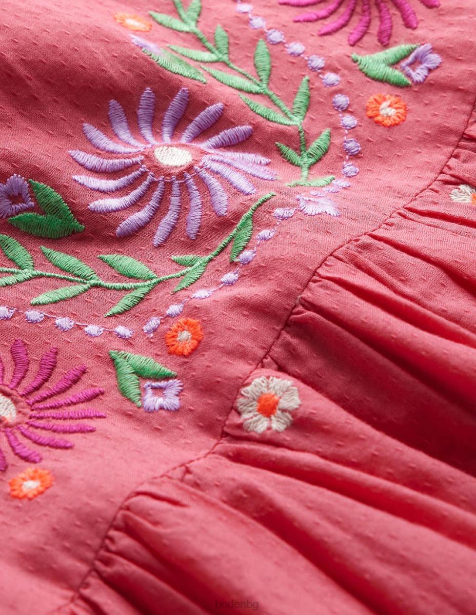 облекло Boden рокля с бродирана текстура близалка момичета LL682776